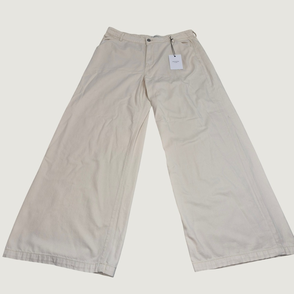 Hidden Jeans Nori 34 (38) High Rise Wide Leg Pants Cream Off-White Dress Pants